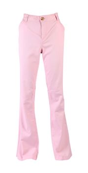 Female pink pants isolated on a white background