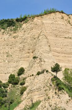 Melnik Sand Pyramids, formed by erosion caused by wind and rainfalls