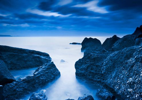 Beautiful landscape of a beach from south europe