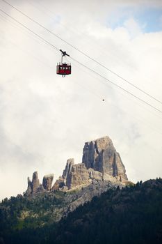 Cablecar in the Dolomites
