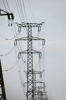 High voltage electric line pillars