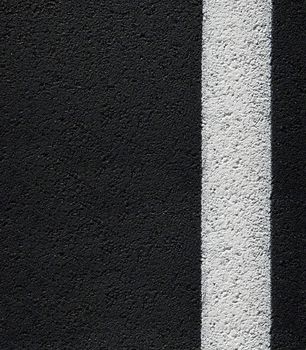 Asphalt surface with white line