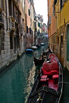 Famous Touristic Transportation Boat in romantic Italy