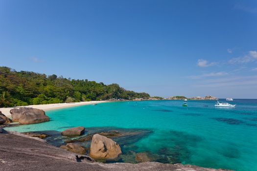 Beautiful view from the rock Sail on Similan, Thailand