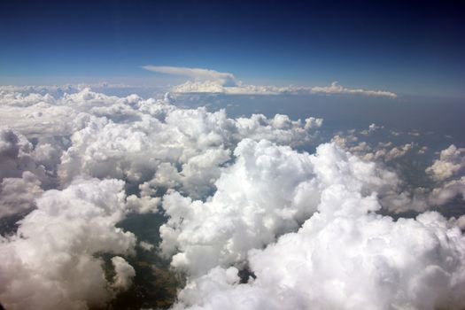 Switzerland and Austria  as seen from an airplane window