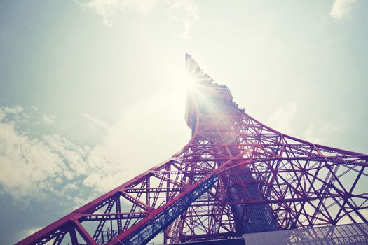 The iconic landmark, Tokyo Tower, in Tokyo, Japan