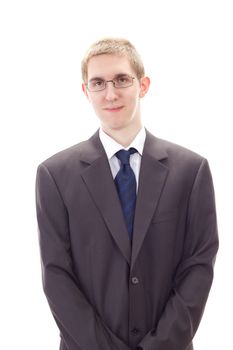 Young male business person representing business concern