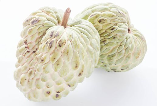 Sweet fruit of sugar apple isolated on white background