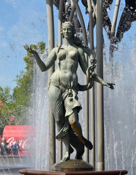One of fountain sculptures in Tsvetnoy Boulevard, Tyumen