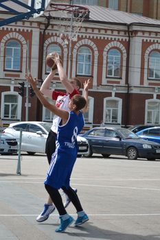 Day of youth of 2013, Tyumen. Basketball competitions in Tsvetnoy Boulevard.