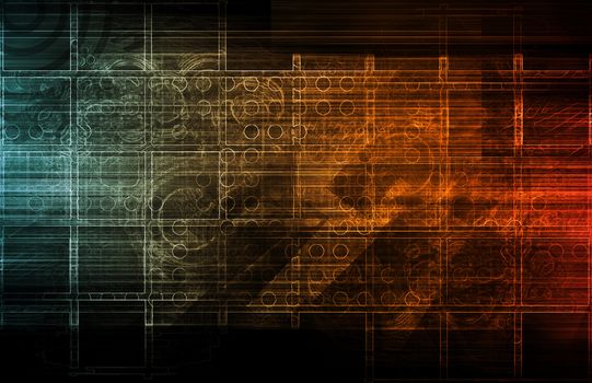A Tech Futuristic Business Chart Abstract Art