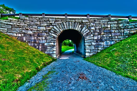 old bridge tunnel off blue ridge parkway