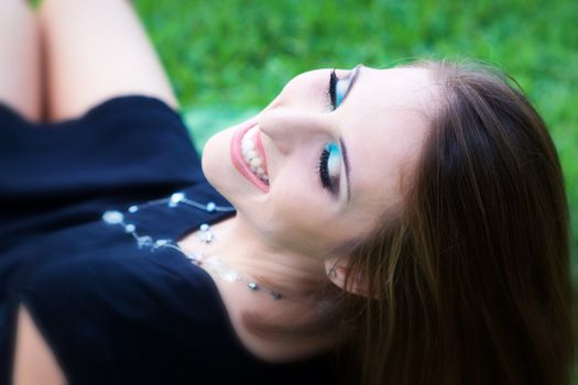 Close up portrait of a pretty blonde