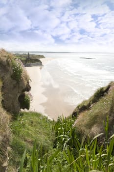 a view from the top of the cliffs in Ballybunion county Kerry Ireland