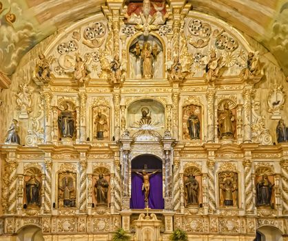 Retable of a 16th century Catholic church in the Philippines.