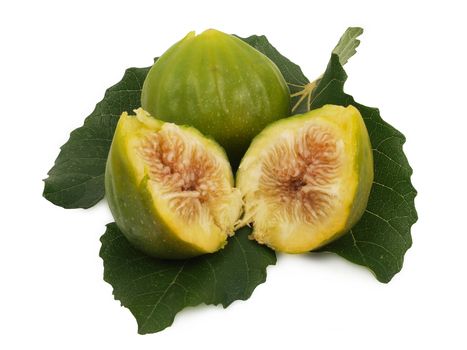 fresh figs isolated on white background     