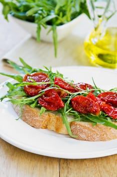 Sun dried Tomato with Rocket sandwich