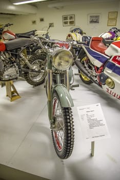 1955 Maico Sport, Germany. Engine: 250cc 1 cyl, 2-stroke, 14.5 hp, 5200 rpm, 4 gear. Top speed 110 km / per hour. All the pictures are shot on Ed's motorcycle and Motor Museum in Ed, Sweden. Interesting museum, which is worth a visit.