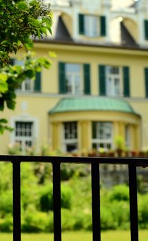 Conceptual Image Of Protective Fence Around An Exclusive Luxury Home