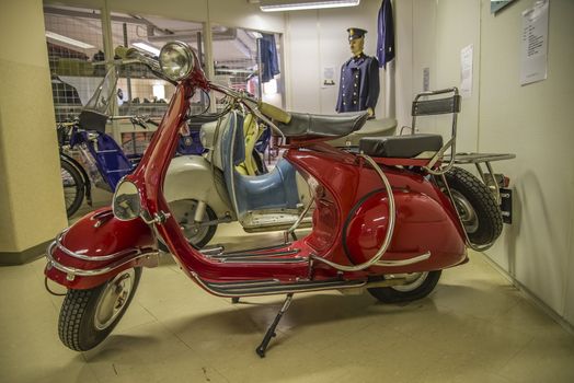 1956 Vespa Super S, 150cc, 2-stroke, 4.8 hp. All the pictures are shot on Ed's motorcycle and Motor Museum in Ed, Sweden. Interesting museum, which is worth a visit.