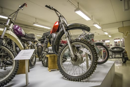 1990 IZ Motocross machine Russian, 350cc. All the pictures are shot on Ed's motorcycle and Motor Museum in Ed, Sweden. Interesting museum, which is worth a visit.
