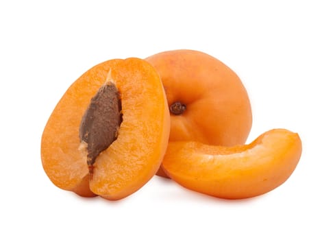 apricots isolated on white background