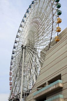 Giant ferris wheel at the Taipei, Taiwan.