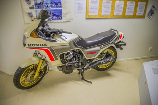 1982 Honda CX 500 Turbo, Japan, engine: 497, V-twin. Top speed 200 km / h, 0-100 6.2 sec. All the pictures are shot on Ed's motorcycle and Motor Museum in Ed, Sweden. Interesting museum, which is worth a visit.