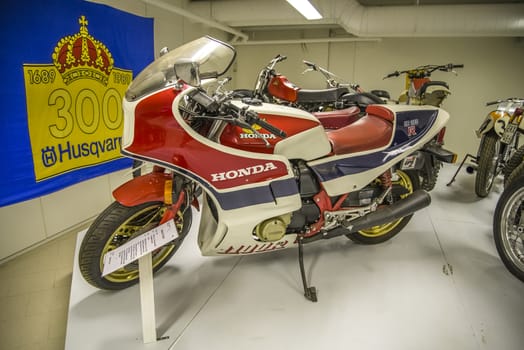 1988 Honda CB 1100 R, Japan. Engine: 1082cc, 4-cyl, four-stroke with double overlying cams, 115 hp. All the pictures are shot on Ed's motorcycle and Motor Museum in Ed, Sweden. Interesting museum, which is worth a visit.