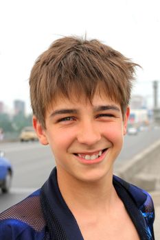 smiling young and happy boy portrait