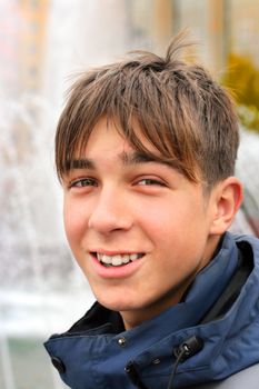 smiling young and happy teenager portrait outdoor