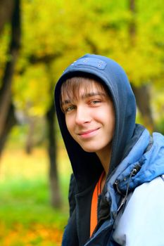 teenager portrait in the autumn park