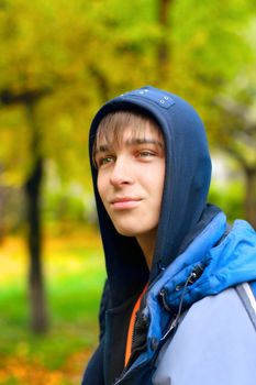 teenager stand in the park