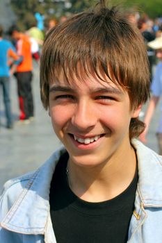 smiling young and happy teenager portrait