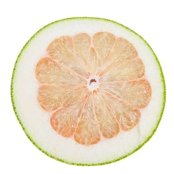 Pomelo or Chinese grapefruit isolated over white