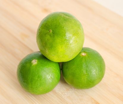 Group of green limes. Sour fresh and healthy