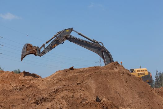 Laying of new high-speed roads in Israel.