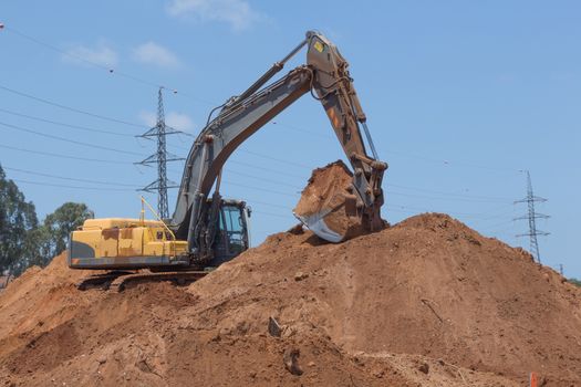 Laying of new high-speed roads in Israel.