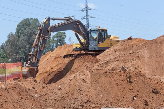 Laying of new high-speed roads in Israel.