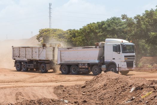 Laying of new high-speed roads in Israel.