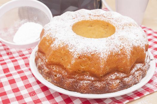 Baking of Gugelhupf - Preparation of Traditional Round Sponge Cake 