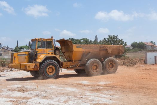 Laying of new high-speed roads in Israel.