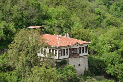 An aerial view of a house in Melnik, Bulgaria