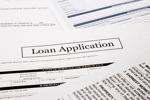loan application form, business and finance concepts