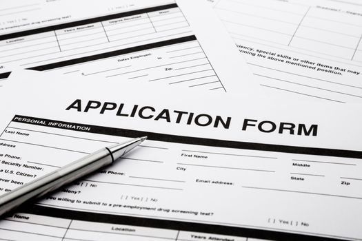 employment application form, human resources and business concepts