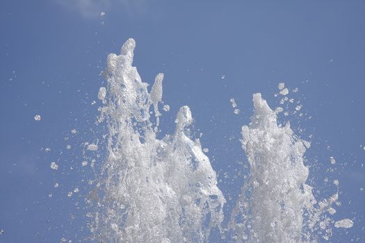 Austria the splashes of the water of the fountain