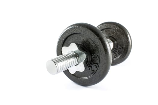 Black dumbell Isolate on white background