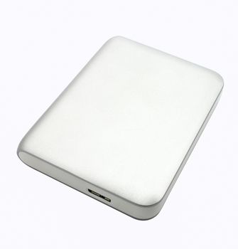 external harddisk on white background