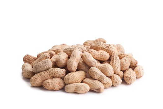 Peanut on white background