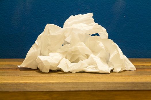 Stack of Used Tissue.
